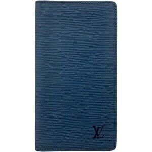 (L1) Louis Vuitton Wallet Long Blue Epi Leather